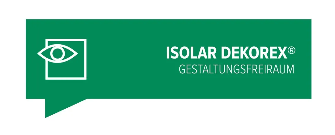 Grüner Hintergrund mit dem Text 'ISOLAR DE' und 'GESTALTUNG'.