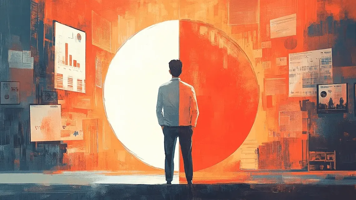 Silhouette einer Person vor einer groĂźen, leuchtenden Videoanzeige, die die Kraft visueller YouTube-Werbung symbolisiert.