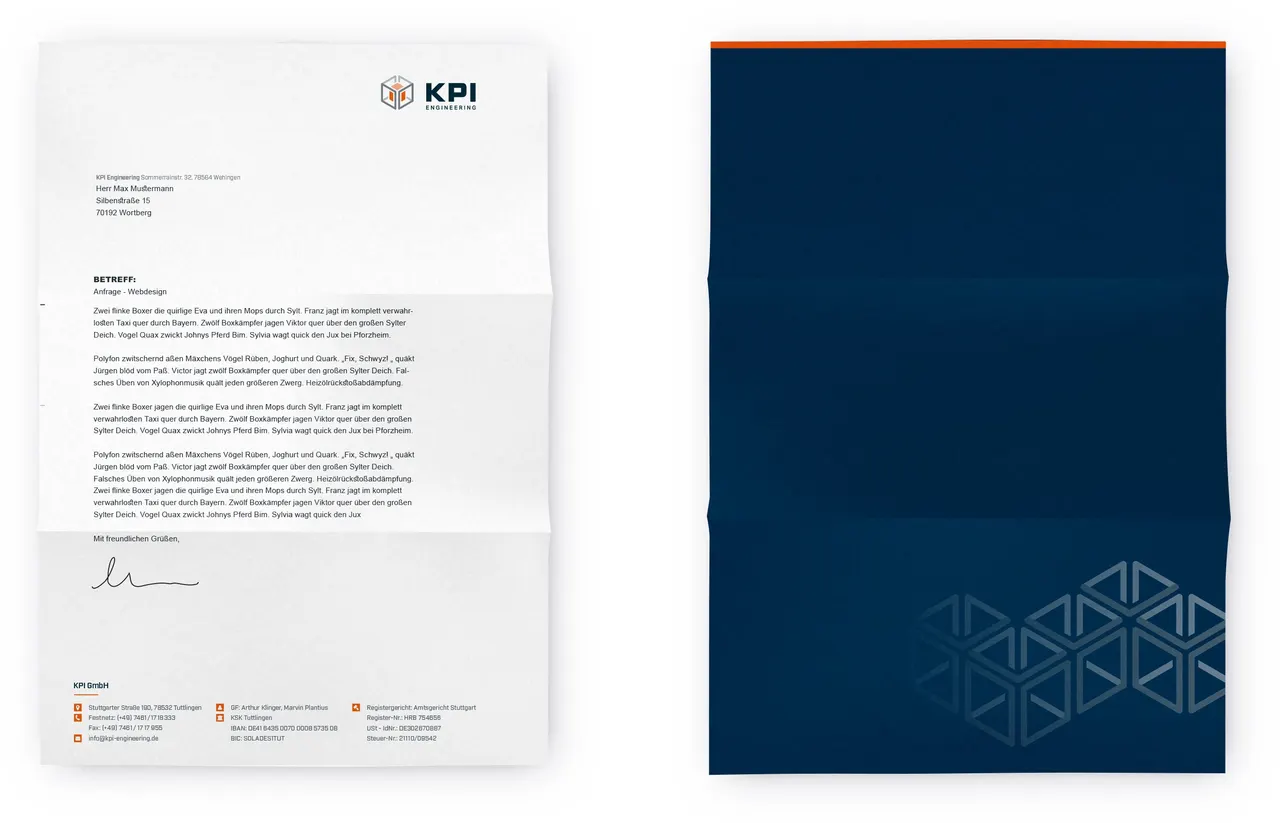 Das Bild zeigt ein zweiseitiges Dokument mit dem KPI-Logo.
