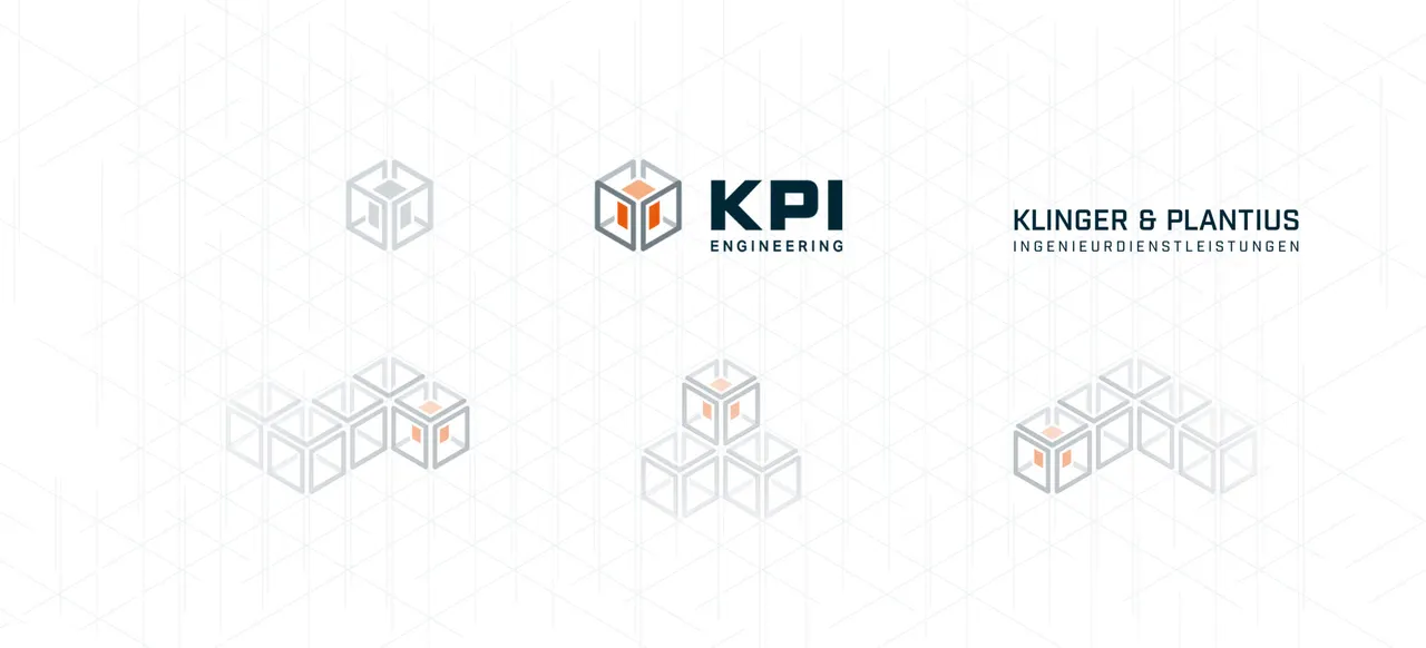 Das Bild zeigt das KPI-Logo mit geometrischem Muster und Cube-Icons.